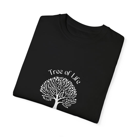 Unisex Premium 100% Cotton Tree diagaram soft comfy Garment Dyed T-shirt S-3XL