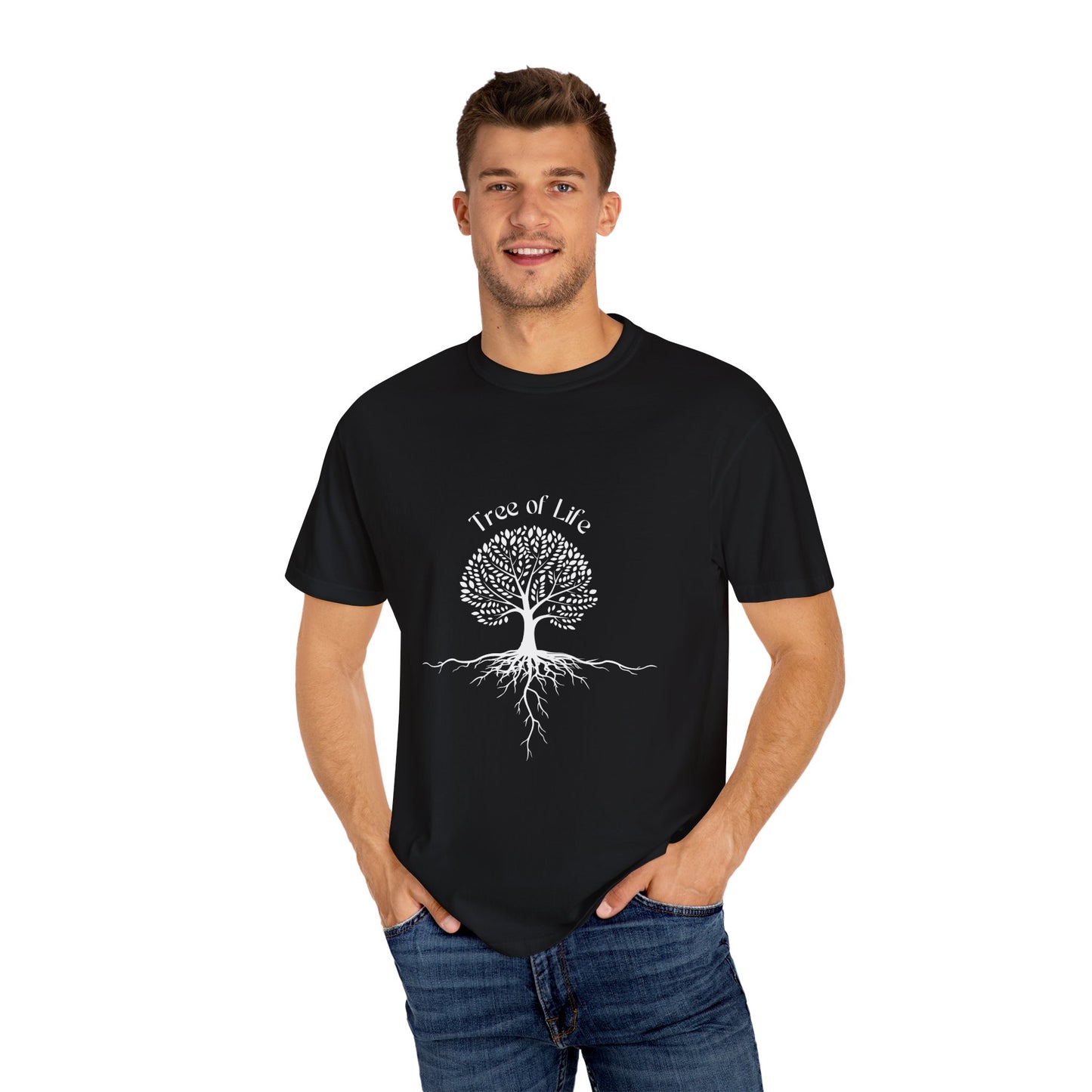 Unisex Premium 100% Cotton Tree diagaram soft comfy Garment Dyed T-shirt S-3XL