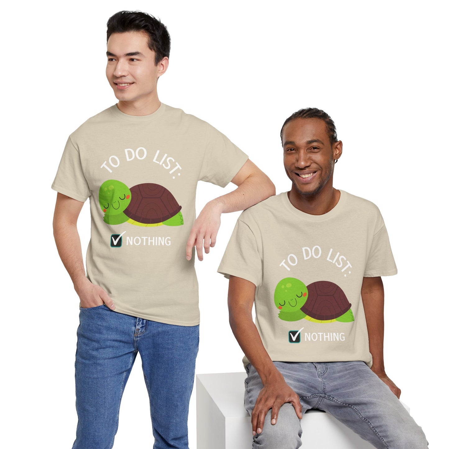 Napping Cute Turtle To Do List Nothing Unisex Premium Cotton T-shirts All sizes