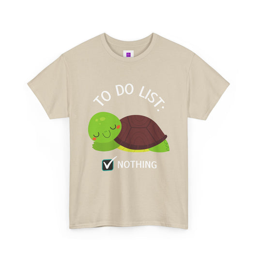 Napping Cute Turtle To Do List Nothing Unisex Premium Cotton T-shirts All sizes
