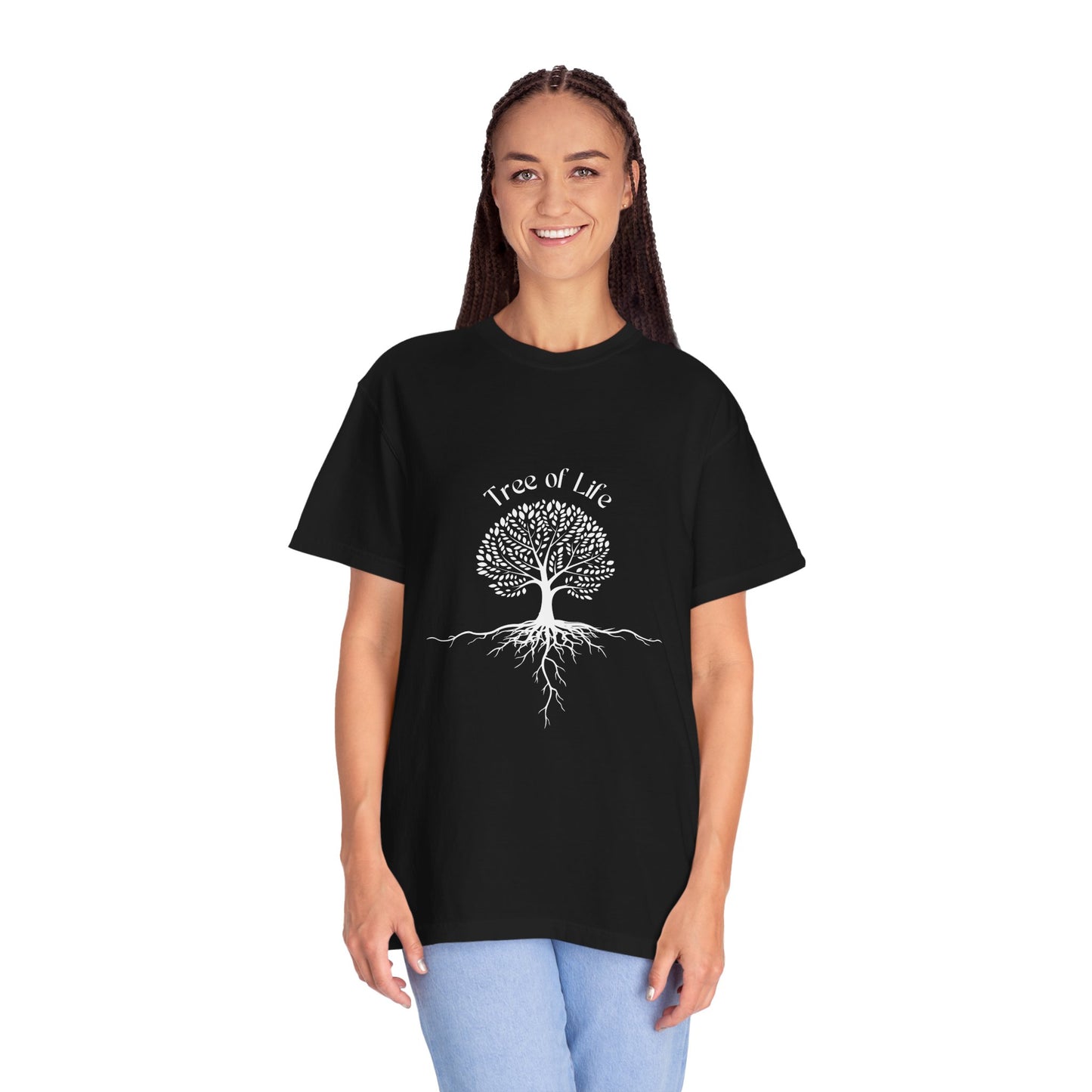 Unisex Premium 100% Cotton Tree diagaram soft comfy Garment Dyed T-shirt S-3XL
